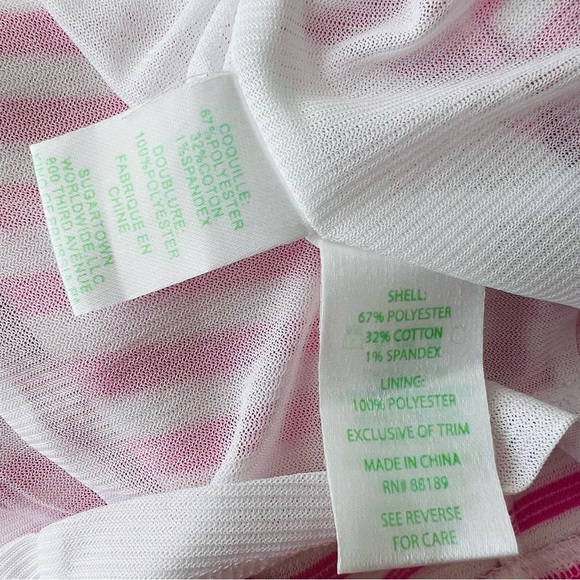 Lilly Pulitzer Whiting Hotty Pink Ottoman Stripe Cut Out Jersey Shift Dress XS - Picture 6 of 6